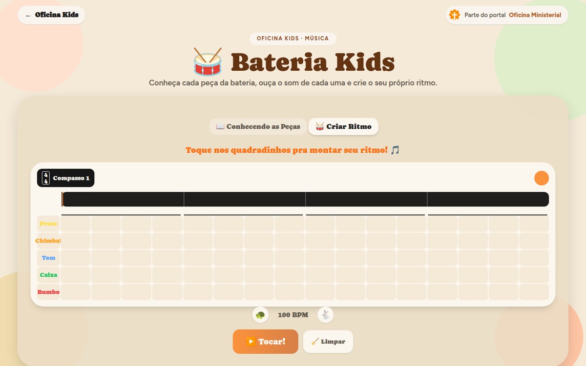 Bateria Kids no computador